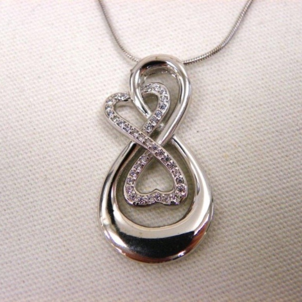 NIB Zhane 925 Love You Infinity CZ Necklace